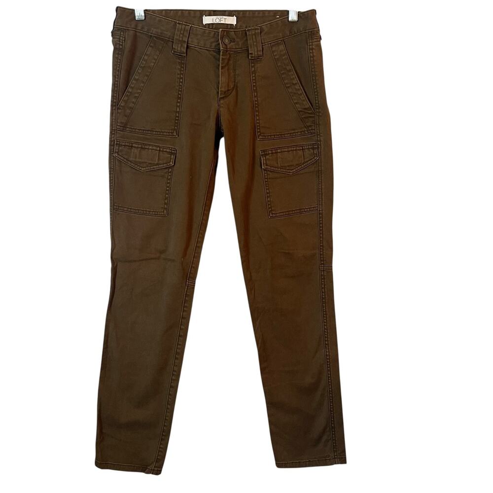 Ann Taylor LOFT Cargo Pants Women’s Size 2 Brown Marisa Utility Casual Pockets